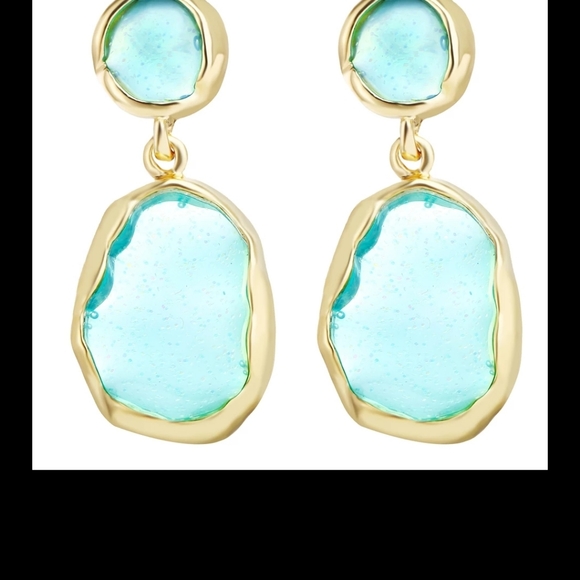 Jewelry - Boho | Teal Resin w/tiny flecks of Glitter